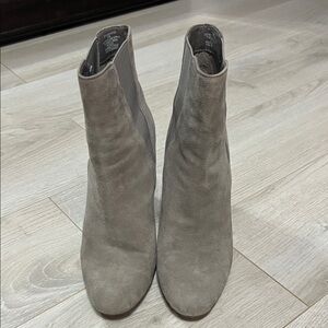 Steve Madden Taupe Suede Ankle Booties